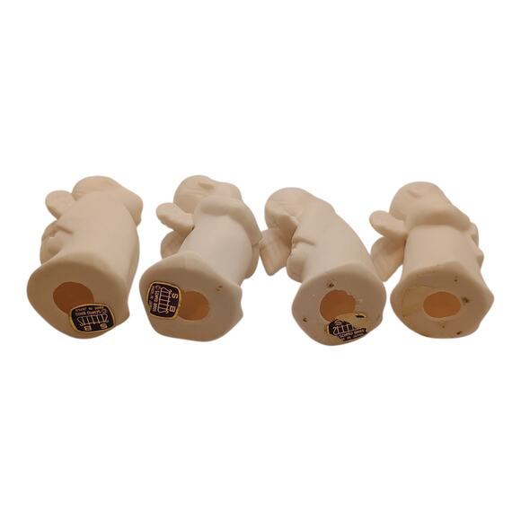 Schmid Bros 1950-1960's Porcelain Christmas Carolers Choir Boys Angels Set Of 4 - Picture 7 of 9